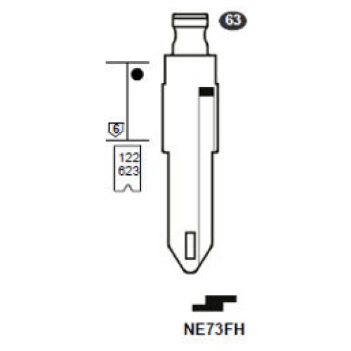Flip Key insert NE73FH