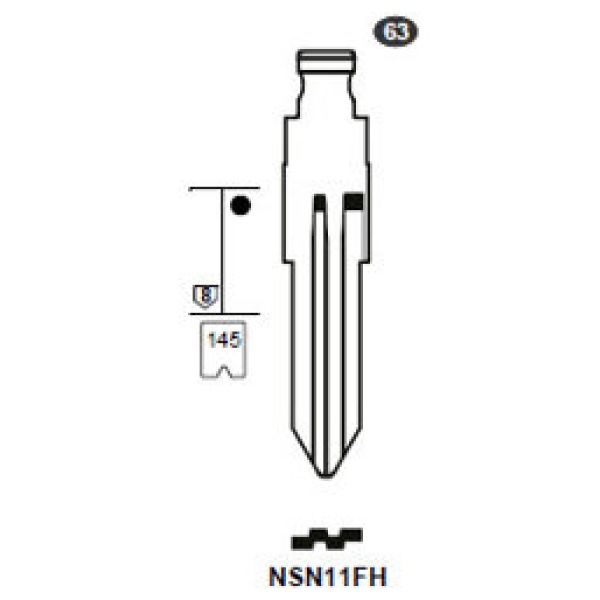 0012726-silca-flip-key-insert-nsn11fh.jpg Flip Key insert NSN11FH