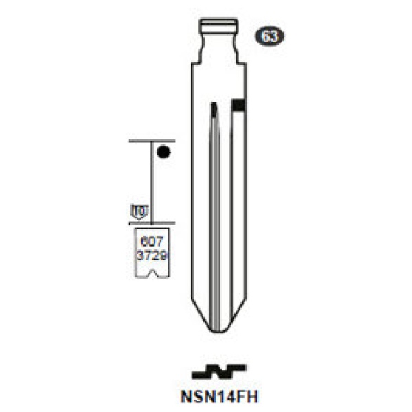 0012727-silca-flip-key-insert-nsn14fh.jpg Flip Key insert NSN14FH