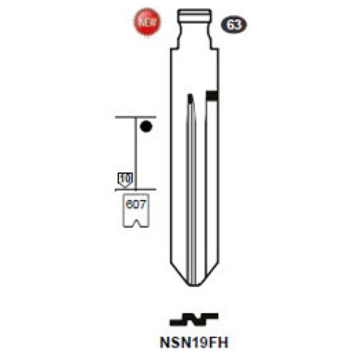 Flip Key insert NSN19FH