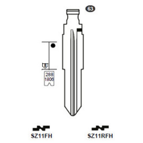 Flip Key insert SZ11FH