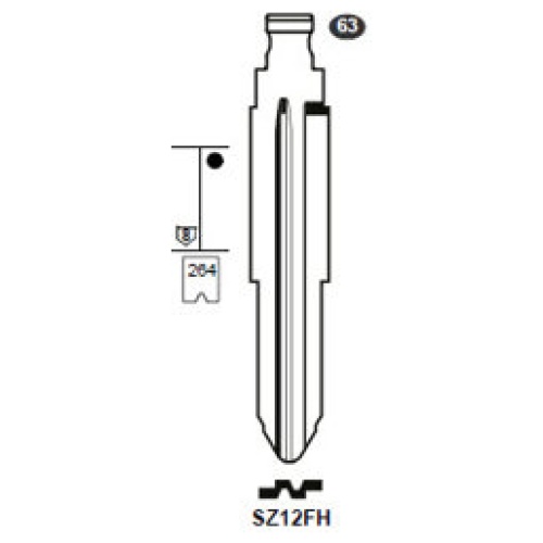 Flip Key insert SZ12FH
