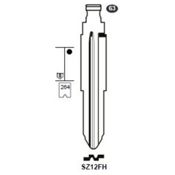 0012732-silca-flip-key-insert-sz12fh.jpg Flip Key insert SZ12FH