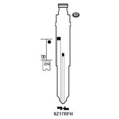 Flip Key insert SZ17RFH