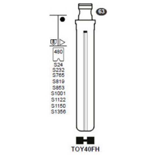 Flip Key insert TOY40FH