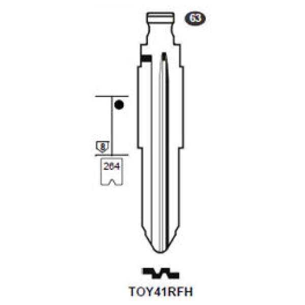 Flip Key insert TOY41RFH