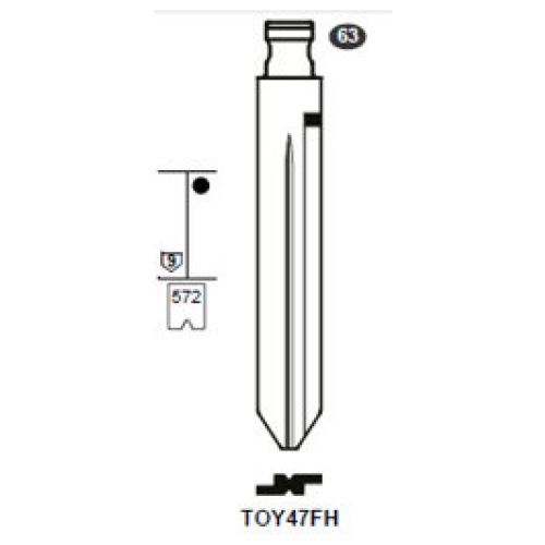 Flip Key insert TOY47FH