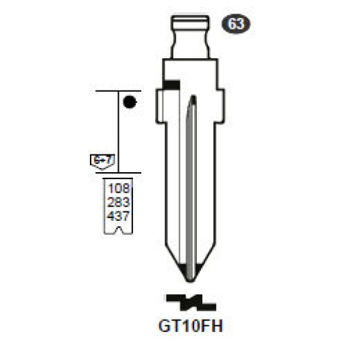 Flip Key insert GT10FH