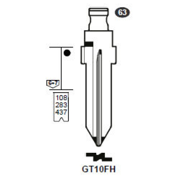 Flip Key insert GT10FH
