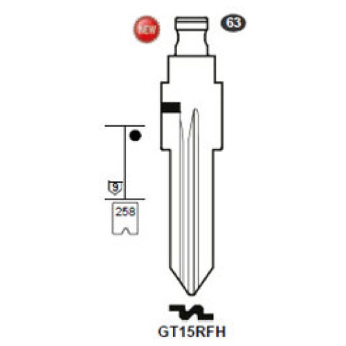 Flip Key insert GT15RFH