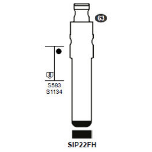 Flip Key insert SIP22FH