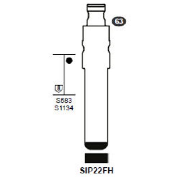 Flip Key insert SIP22FH
