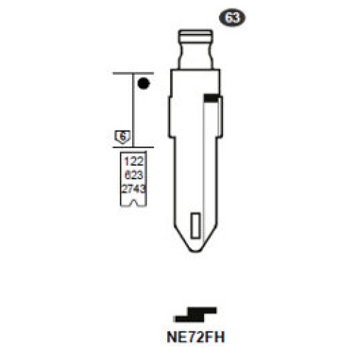 Flip Key insert NE72FH