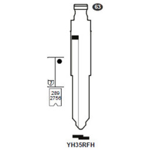0012747-silca-flip-key-insert-yh35rfh.jpg Flip Key insert YH35RFH