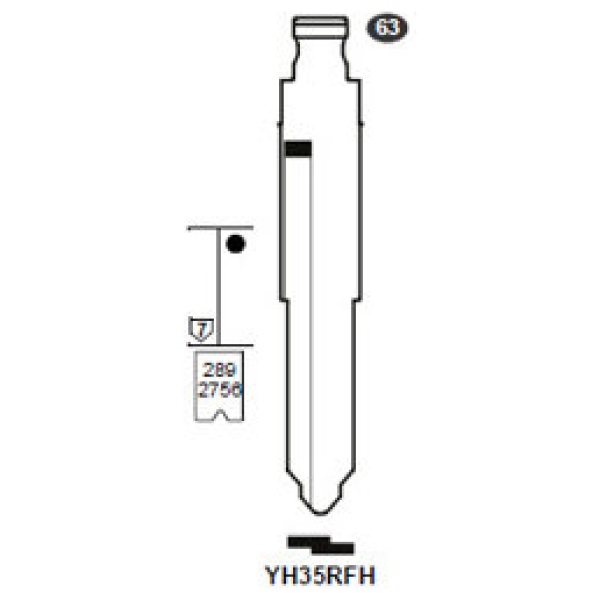 0012747-silca-flip-key-insert-yh35rfh.jpg Flip Key insert YH35RFH