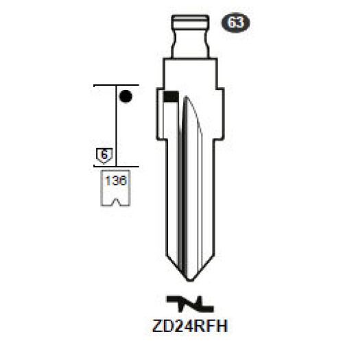 0012748-silca-flip-key-insert-zd24rfh.jpg Flip Key insert ZD24RFH