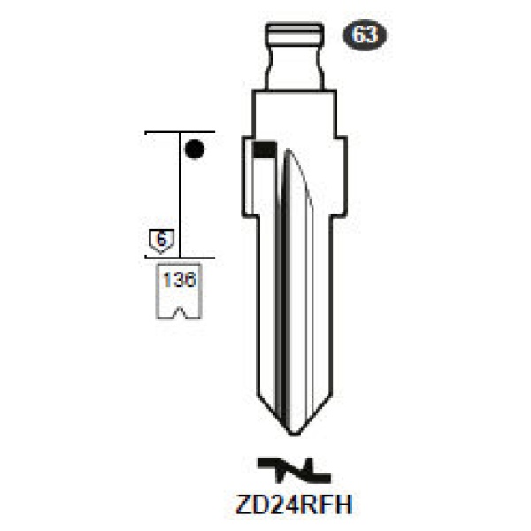 Flip Key insert ZD24RFH
