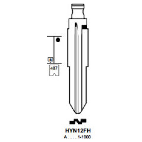 0012786-silca-flip-key-insert-hyn12fh.jpg Flip Key insert HYN12FH