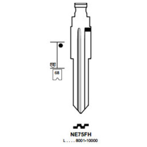 Flip Key insert NE75FH