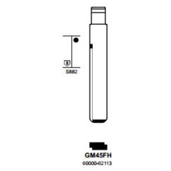0012795-silca-flip-key-insert-gm45fh.jpg Flip Key insert GM45FH
