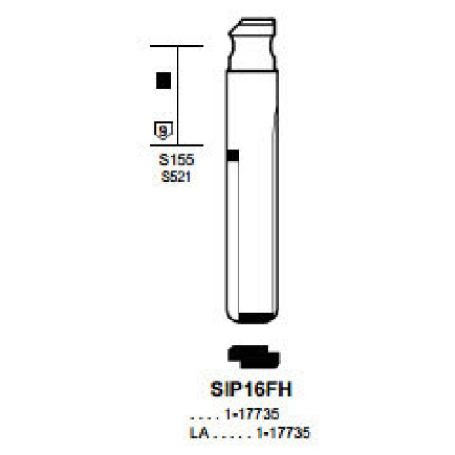 Flip Key insert SIP16FH