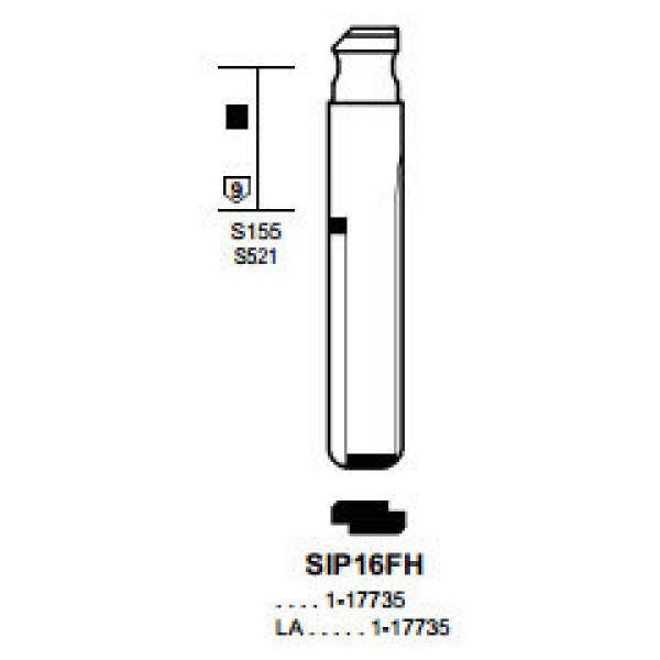 Flip Key insert SIP16FH