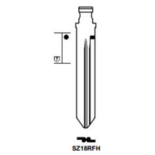 0012798-silca-flip-key-insert-sz18rfh.jpg Flip Key insert SZ18RFH