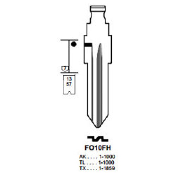 Flip Key insert FO10FH
