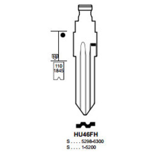 0012805-silca-flip-key-insert-hu46fh.jpg Flip Key insert HU46FH