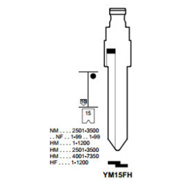 Flip Key insert YM15FH