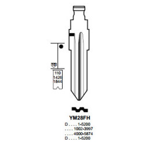 0012808-silca-flip-key-insert-ym28fh.jpg Flip Key insert YM28FH