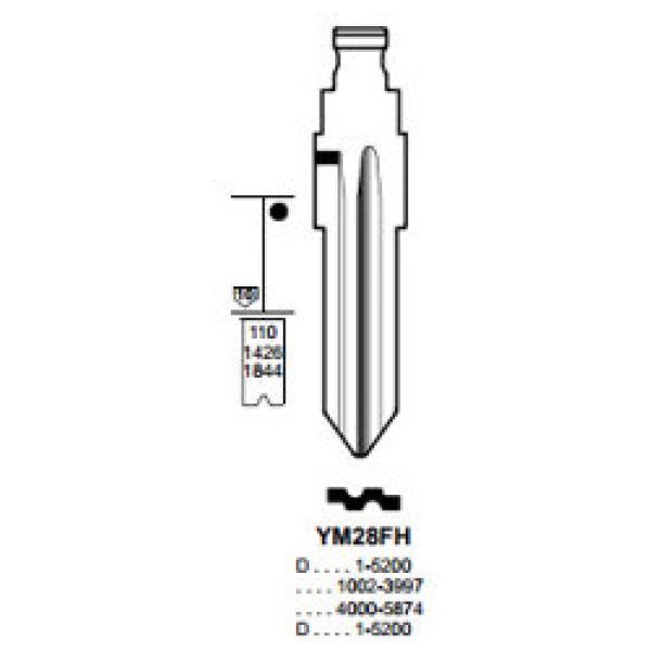 Flip Key insert YM28FH