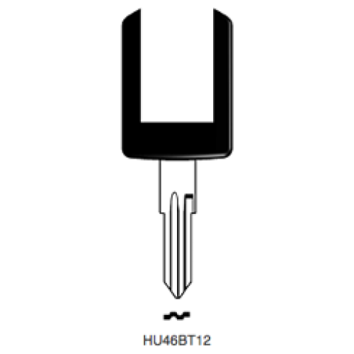 Opel Transpondersleutel brass HU46BT zonder chip