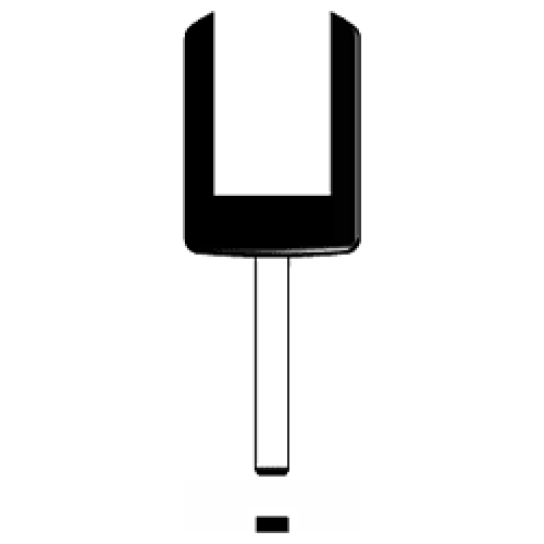Opel Transpondersleutel nikkel HU100BT zonder chip