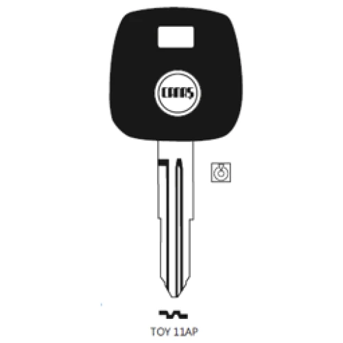 Transpondersleutel brass zonder chip TOY11AP