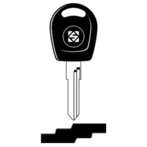 Transpondersleutel brass HU49TE zonder chip