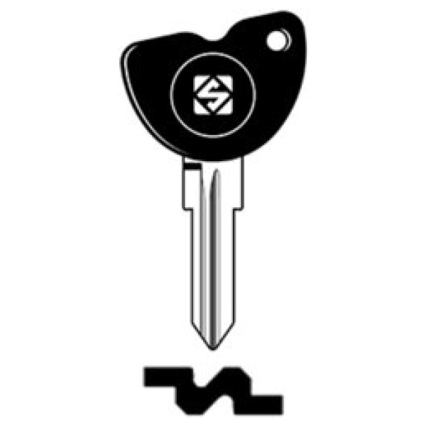 Transpondersleutel brass GT15RDTE zonder chip