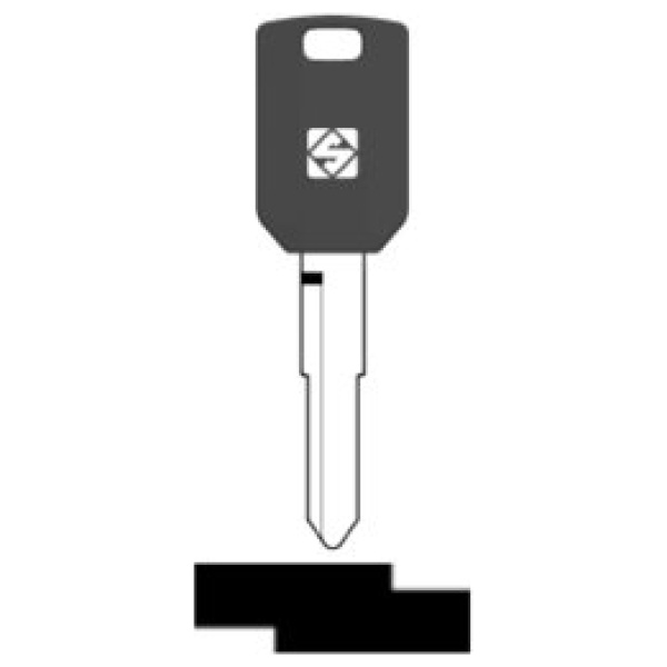 Transpondersleutel brass HU133RATE zonder chip