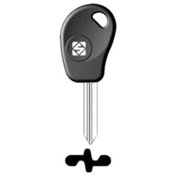 Transpondersleutel nikkel SX9TE zonder chip