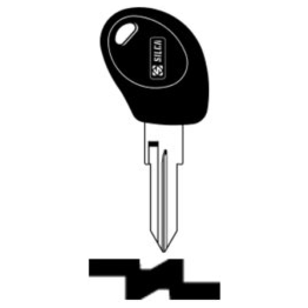 Transpondersleutel brass GT10BTE zonder chip