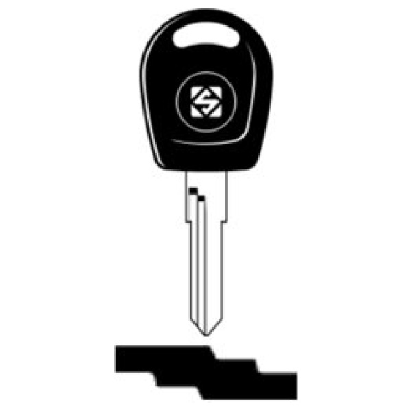 Transpondersleutel brass HU49RTE zonder chip