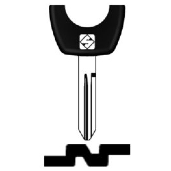 Transpondersleutel brass zonder chip NSN14AT