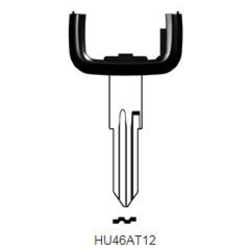 Opel Transpondersleutel brass HU46AT zonder chip