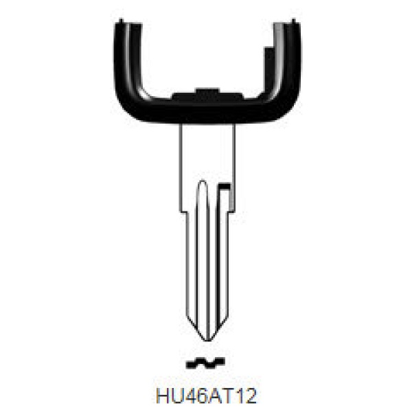 Opel Transpondersleutel brass HU46AT zonder chip