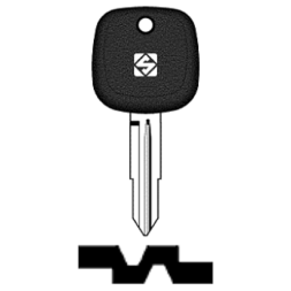 Transpondersleutel brass DH5RTE zonder chip