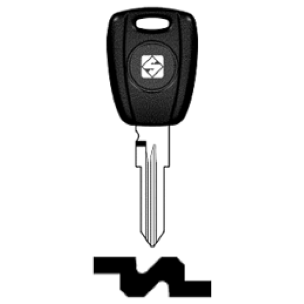 Transpondersleutel brass GT15RTE zonder chip