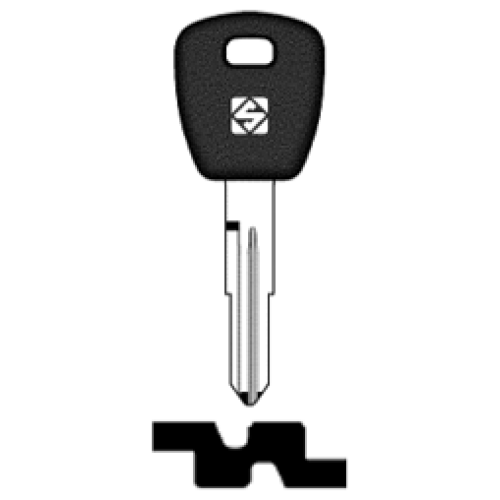 SilcaHON58RTE.png Transpondersleutel brass HON58RTE zonder chip