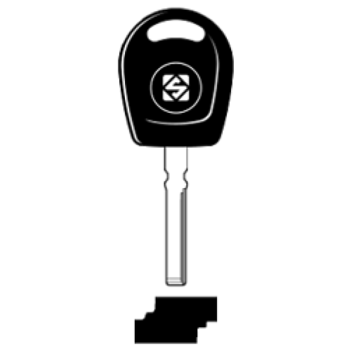 Transpondersleutel staal HU116TE zonder chip