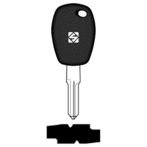 SilcaHU136TE.png Transpondersleutel brass HU136TE zonder chip