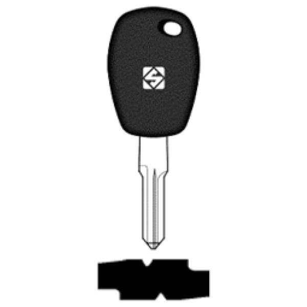 Transpondersleutel brass HU136TE zonder chip